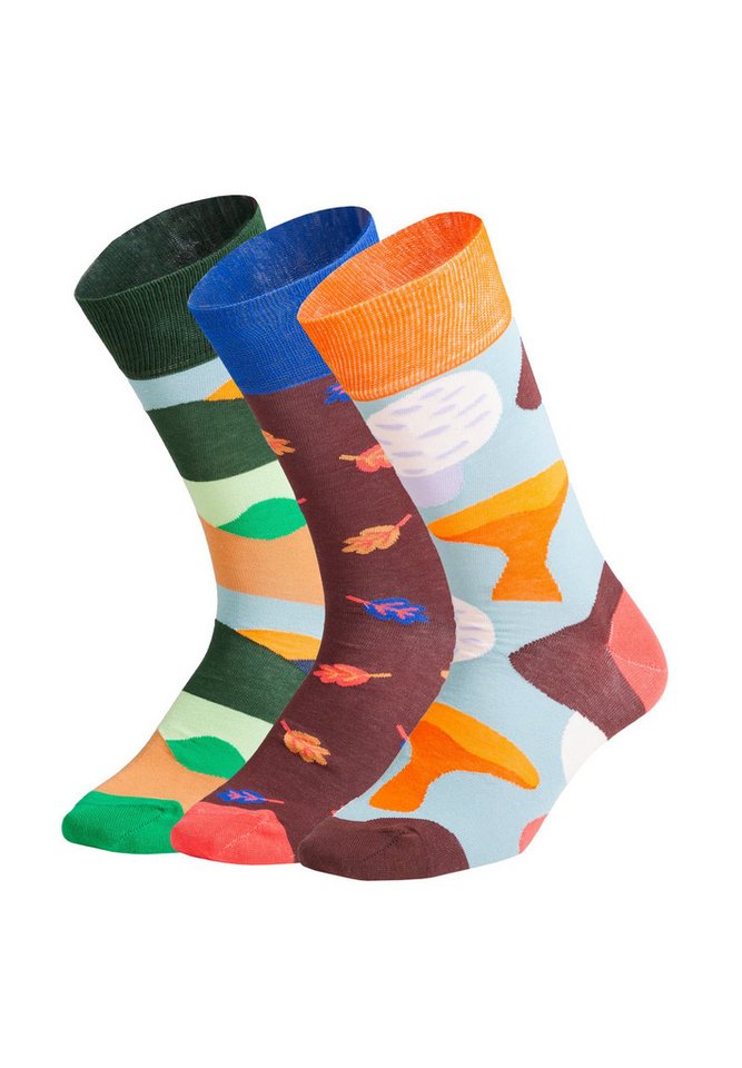 DillySocks Basicsocken Fall Wonders (3er Box) Aus Baumwolle & recyceltem Polyamid von DillySocks