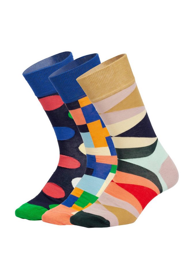 DillySocks Basicsocken Geometric Illusion mit Geschenkbox Aus Baumwolle & recyceltem Polyamid von DillySocks