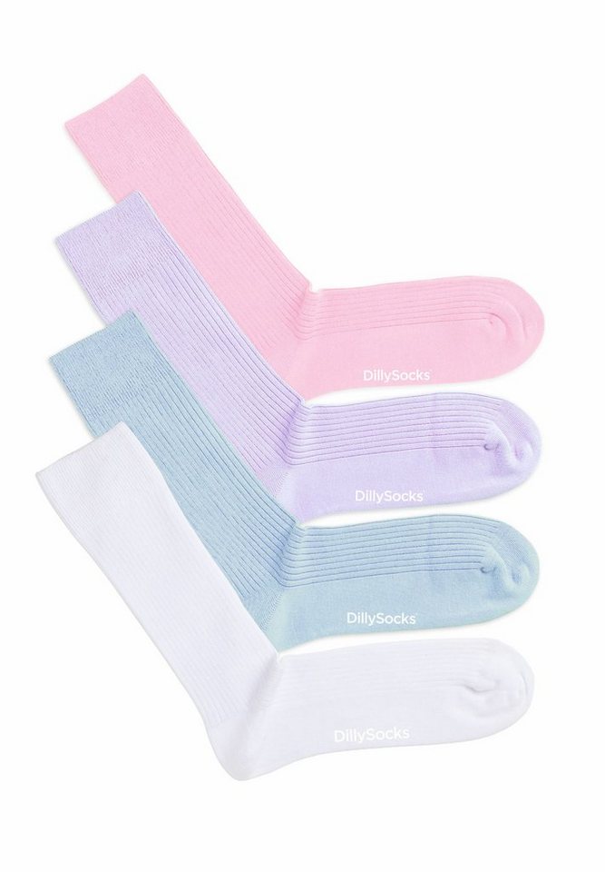 DillySocks Basicsocken Premium Ribbed Collection aus nachhaltiger Baumwolle, recyceltes Polyamid von DillySocks