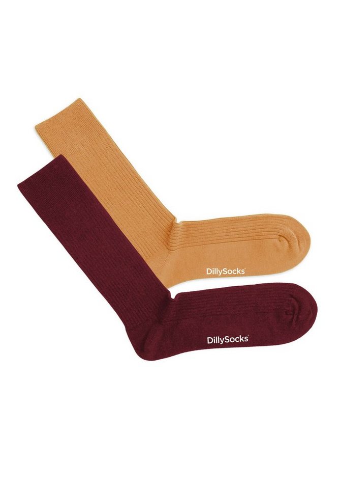 DillySocks Basicsocken Premium Ribbed Collection aus nachhaltiger Baumwolle, recyceltes Polyamid von DillySocks