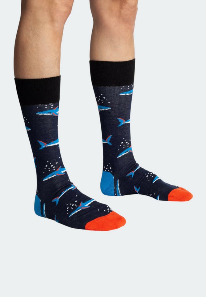 DillySocks Basicsocken Water World aus nachhaltiger Baumwolle & recyceltem Polyamid von DillySocks