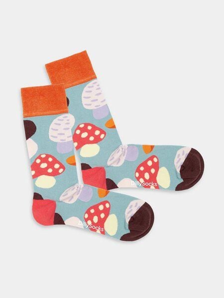 DillySocks Bunte Socken, Bio Baumwolle, Magic Mushrooms von DillySocks