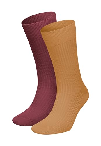 DillySocks Bunte Socken gerippt (2er Set) | Einfarbige Socken für Herren und Damen aus Bio Baumwolle & nachhaltiger Produktion - in verschiedenen Farben erhältlich von DillySocks