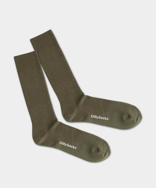 DillySocks Gerippte Socken einfarbig von DillySocks