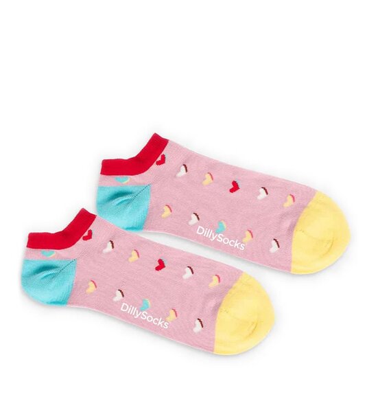 DillySocks Kurze Socken Sweet Heart Of Mine aus Biobaumwoll-Mix von DillySocks