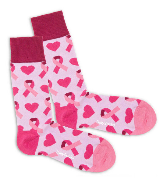 DillySocks Pink Ribbon Charity Socken von DillySocks