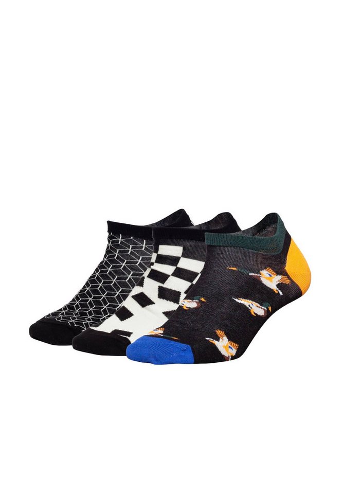 DillySocks Sneakersocken Short Duck Geometrics Aus Baumwolle & recyceltem Polyamid von DillySocks