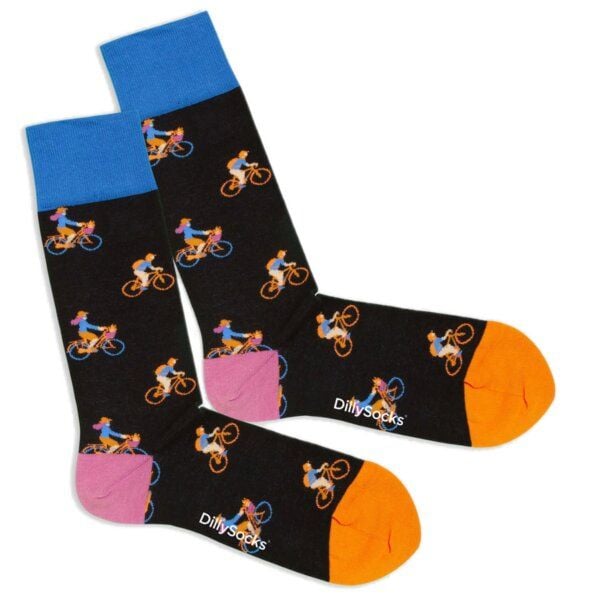 DillySocks Socken Bikes at Night aus Biobaumwoll-Mix von DillySocks