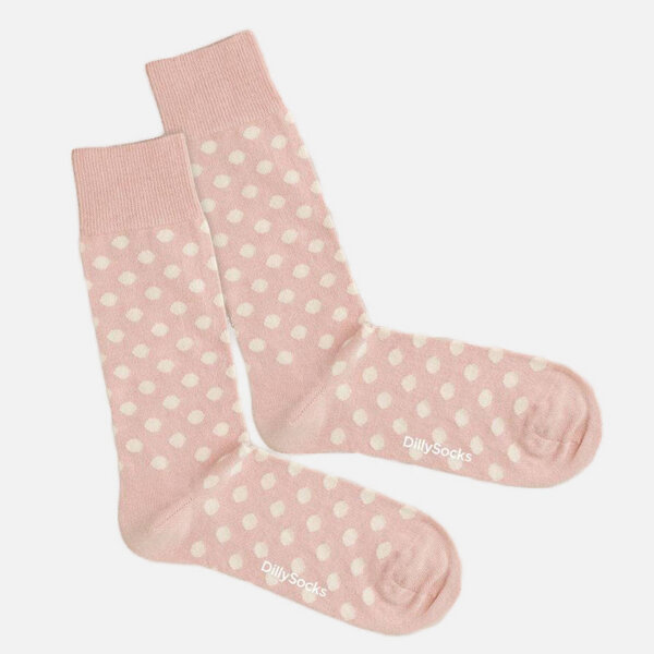 DillySocks Socken Blush Dots aus Biobaumwoll-Mix von DillySocks