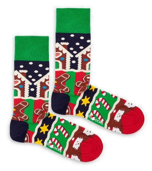 DillySocks Socken Frosty Gingerbread aus Biobaumwoll-Mix von DillySocks