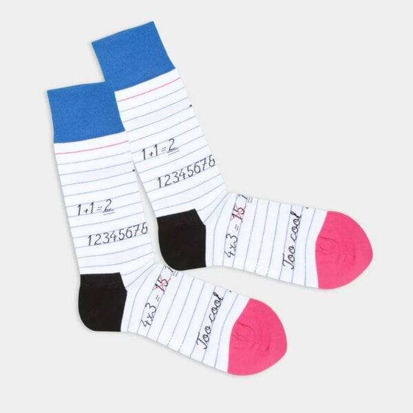 DillySocks Socken Math Class aus Biobaumwoll-Mix von DillySocks