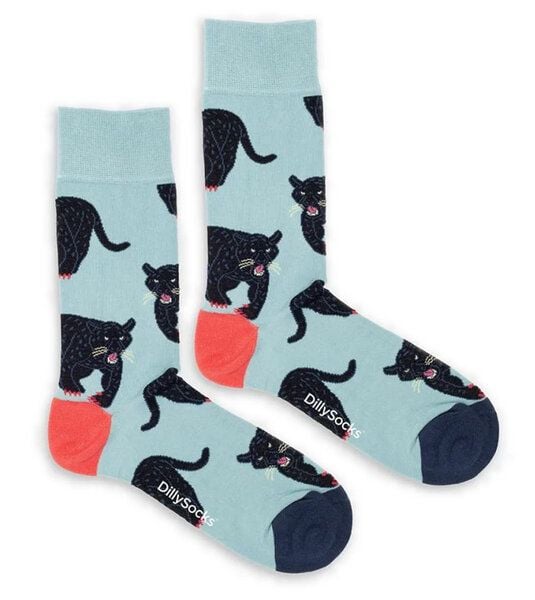 DillySocks Socken Midnight Panther aus Biobaumwoll-Mix von DillySocks