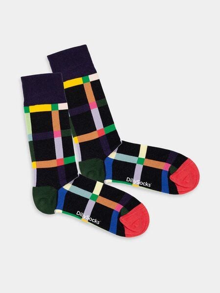 DillySocks Socken Multicolor Maze aus Biobaumwoll-Mix von DillySocks
