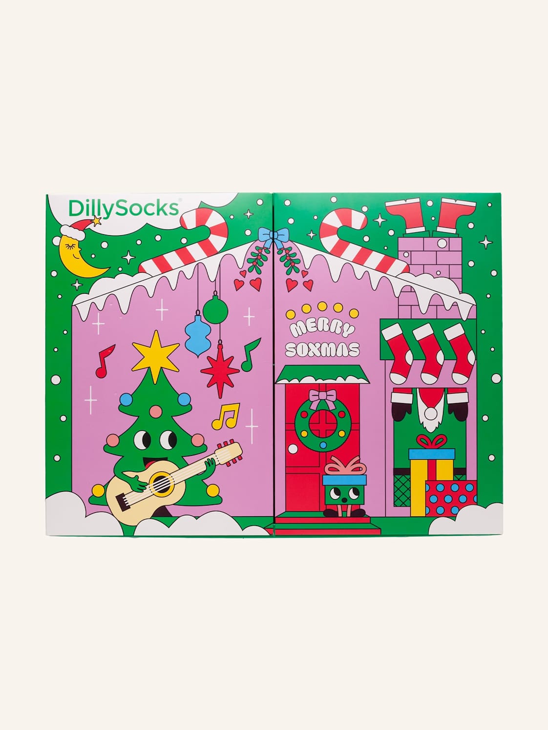 Dillysocks Socken-Adventskalender Adventskalender 2025 braun von DillySocks