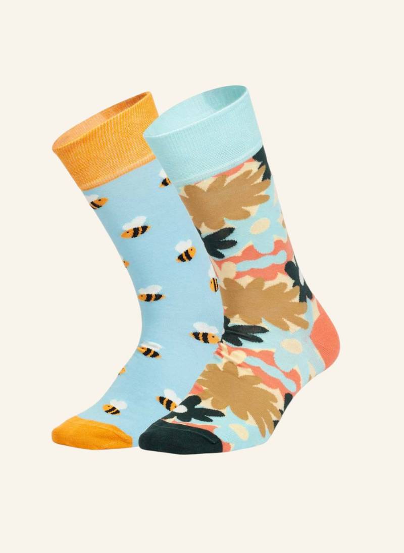 Dillysocks Socken Bee Party braun von DillySocks