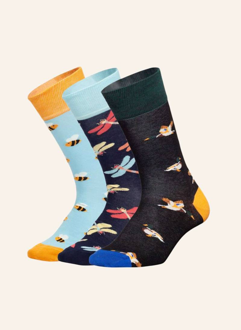 Dillysocks Socken Flutter Into Spring Mit Geschenkbox braun von DillySocks