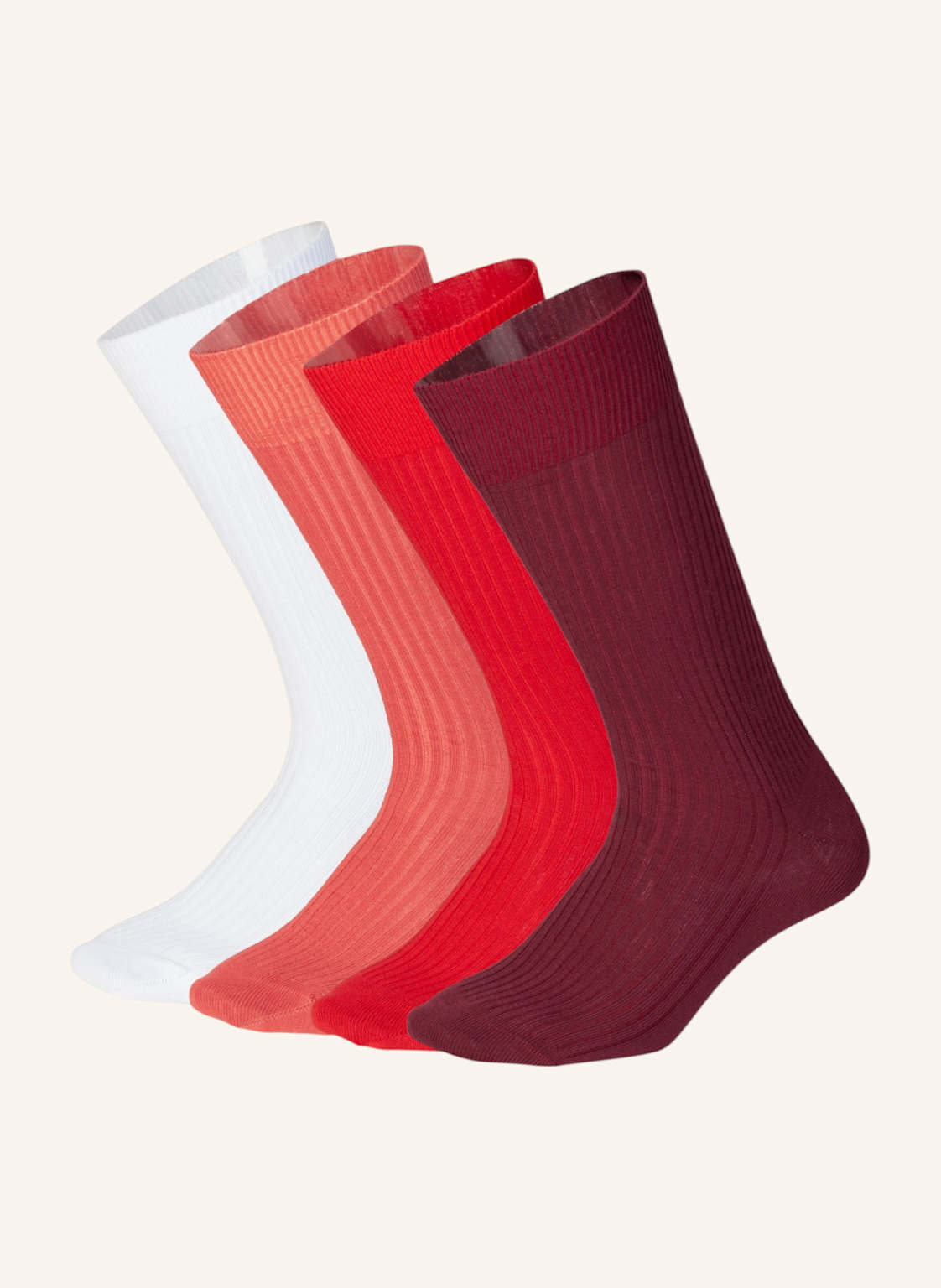 Dillysocks Socken Ribbed Just Red rot von DillySocks