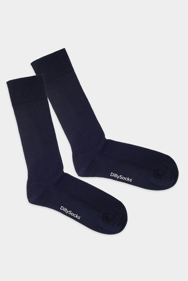 RIBBED | DillySocks | vegane Socken | Dark Navy 36-40 von DillySocks