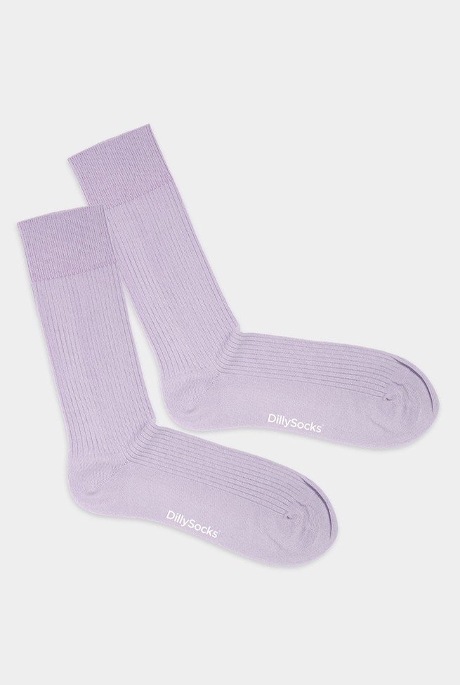 RIBBED | DillySocks | vegane Socken | Lavender Lilac 36-40 von DillySocks