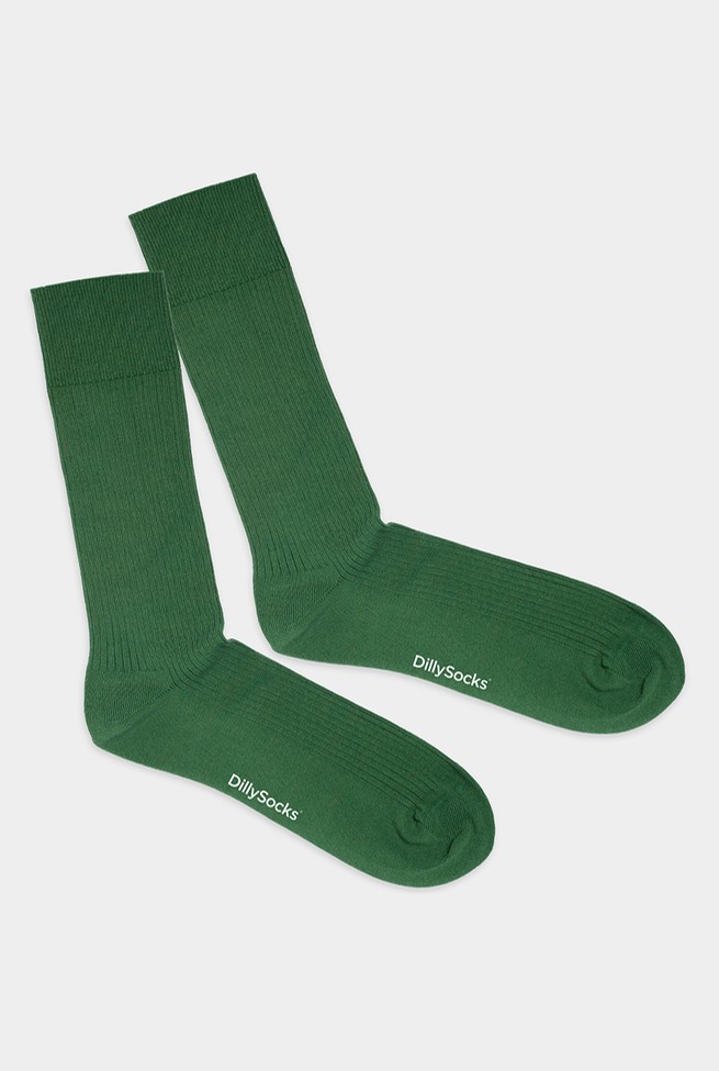 RIBBED | DillySocks | vegane Socken | Sea Green 36-40 von DillySocks