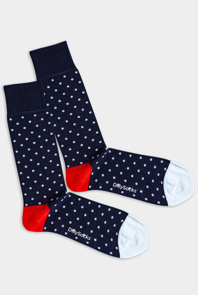 TINY RAIN DOTS | DillySocks | vegane Socken | mehrfarbig 36-40 von DillySocks