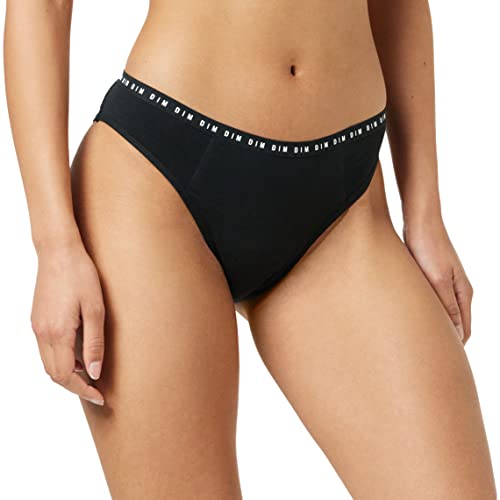 Dim Perioden Unterwäsche Waschbarer Periodenslip Starke Blutung - Dim Protect Bio Damen x1, Black, S von DIM