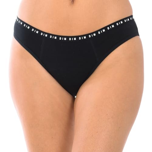 Dim Perioden Unterwäsche Waschbarer Periodenslip Mittelstarke Blutung - Dim Protect Damen x1, Black, S von DIM