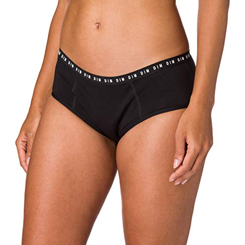 Dim Perioden Unterwäsche Waschbarer Periodenhipster Starke Blutung - Dim Protect Bio Damen x1, Black, S von DIM