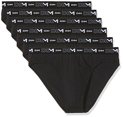 Dim Slip Baumwolle Stretch Atmungsaktiv Multipack Herren x6, Black, XL von DIM