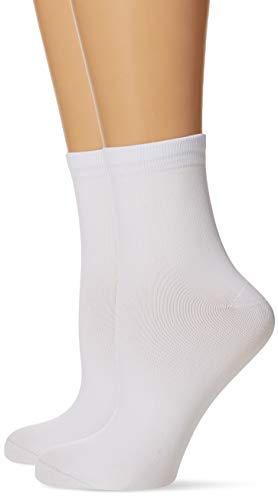 Dim Socken Skin Weich Damen x2, White, One Size von DIM