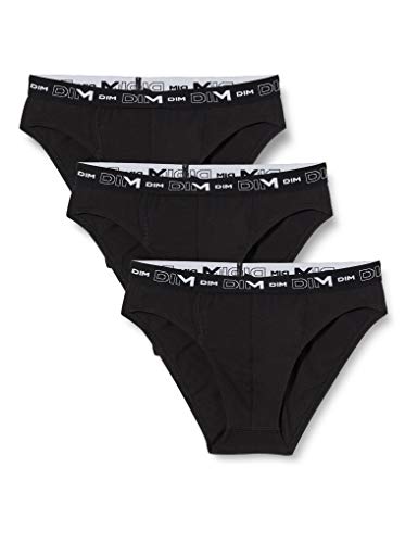 Dim Slip Baumwolle Stretch Atmungsaktiv Herren x3, Black, XL von DIM