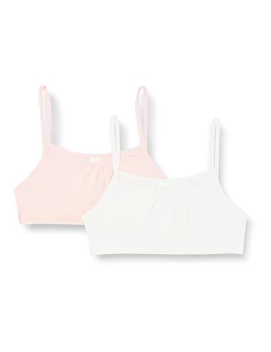 Dim Bh ohne Bügel Les Pockets Ecodim Bustier Mädchen x2, Rose/Weiß, 16 Years von DIM