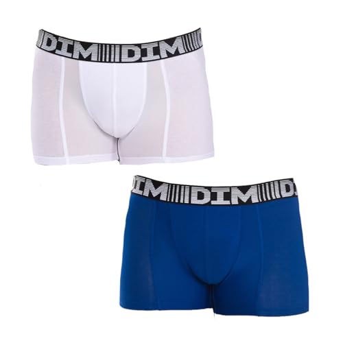 DIM Pack-2 Boxershorts Coton 3D Flex Air atmungsaktives Gewebe D01N1, bequemer und atmungsaktiver Mann für den täglichen Gebrauch mit modernem Design von DIM