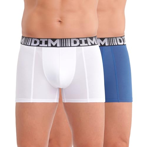 DIM Pack-2 Boxershorts Coton 3D Flex Air atmungsaktives Gewebe D01N1, bequemer und atmungsaktiver Mann für den täglichen Gebrauch mit modernem Design von DIM