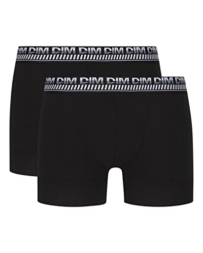 Dim Boxershorts 3D Flex Stay And Fit Optimaler Halt Herren x2, Black, XXL von DIM