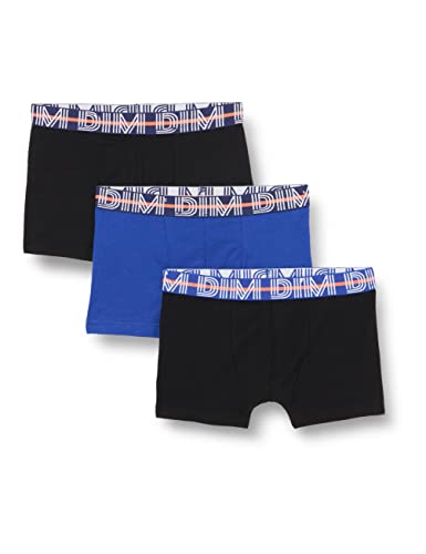 Dim Boxershorts Aus Stretch-Baumwolle Mit Kontrastierendem Bund Ecodim Junge x3, Multicolor, 12 Years von DIM