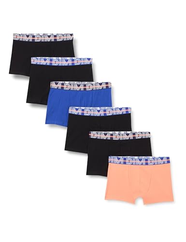 Dim Boxershorts Aus Stretch-Baumwolle Mit Kontrastierendem Bund Ecodim Junge x6, Multicolor, 10 Years von DIM