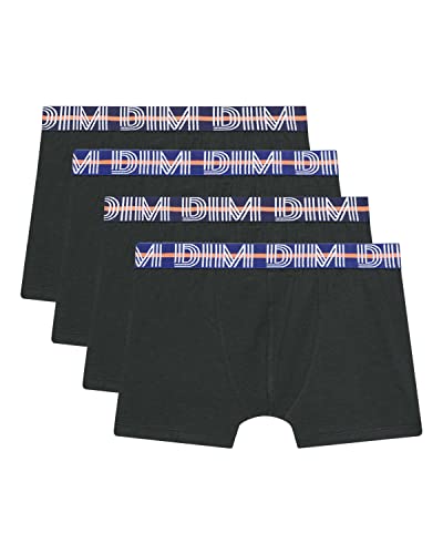 Dim Boxershorts Aus Stretch-Baumwolle Mit Kontrastierendem Bund Kinder x4, Black, 6 Years von DIM