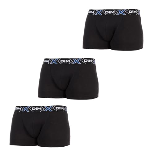 DIM Herren Boxer 3er Pack | Atmungsaktive Stretch-Baumwolle | Optimaler Halt | Ohne Etikett Schwarz 4XL von Dim