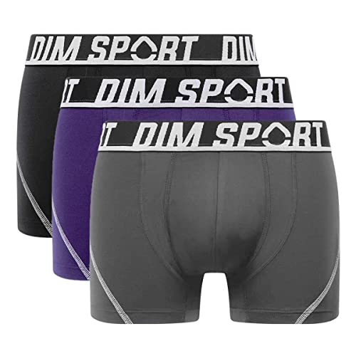 Dim Boxershorts Dim Sport Aus Mikrofaser Herren x3, Multicolor, M von DIM