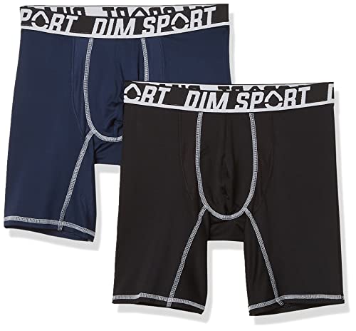 Dim Boxershorts Lange Boxer Dim Sport Herren x2, Multicolor, M von DIM