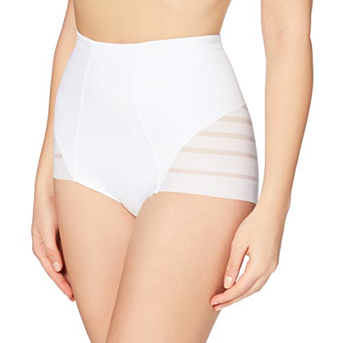 Dim Damen Slip Hohe Taille Diam's Control Medium Flacher Bauch-Effekt x1 Weiß L von Dim