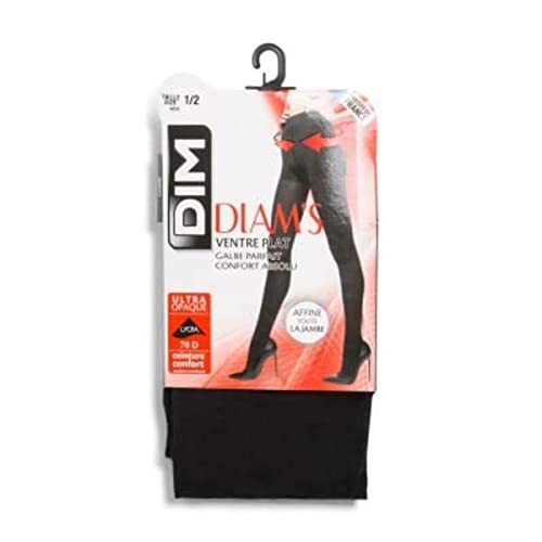 Dim Strumpfhosen Flachbauch-Effekt Extra Blickdicht Diam's Damen x1, Black, L-XL von DIM