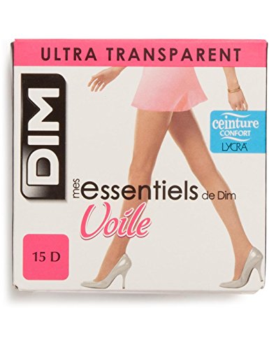 DIM Damen-Strumpfhose Mes Essentiels 15D x1 | Transparenter Schleier | Lycra-Komfortbund | Integrierte Panty | Sublimierter Bein-Effekt Bernstein XL von Dim