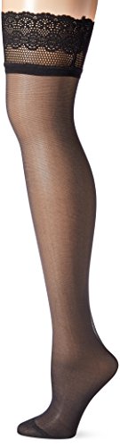 Dim Halterlose Strümpfe Dim Up Sexy Nude Damen x1, Black, S von DIM