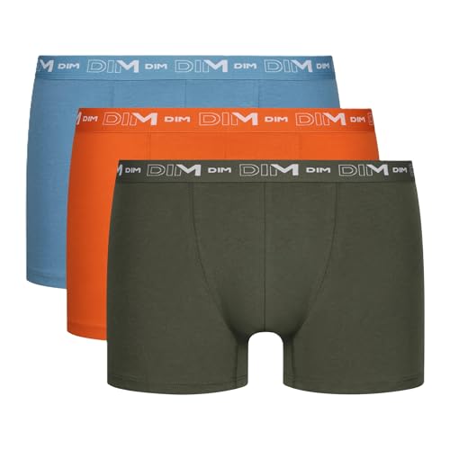 Dim Herren Boxer 3er Pack | Atmungsaktive Stretch-Baumwolle | Optimaler Halt | Ohne Etikett Bl Rivi/Gerste Perlmutt/Vrt Ten XXL von Dim