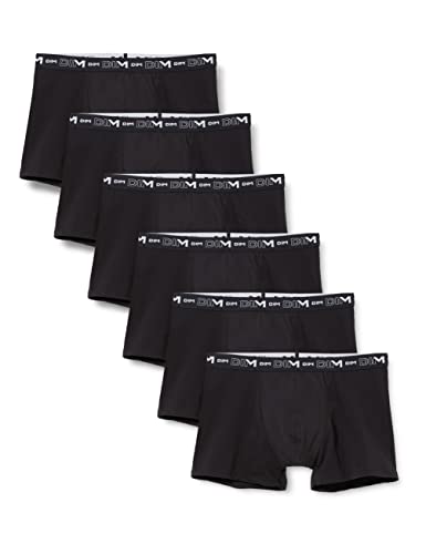 Dim Boxershorts Stretch-Baumwolle Atmungsaktiv Herren x6, Black, XL von DIM