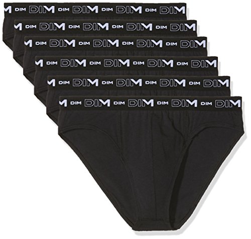 DIM Herren Slip 6er Pack | Bequeme Stretch-Baumwolle | Täglicher Halt | Ohne Etikett Schwarz 3XL von Dim