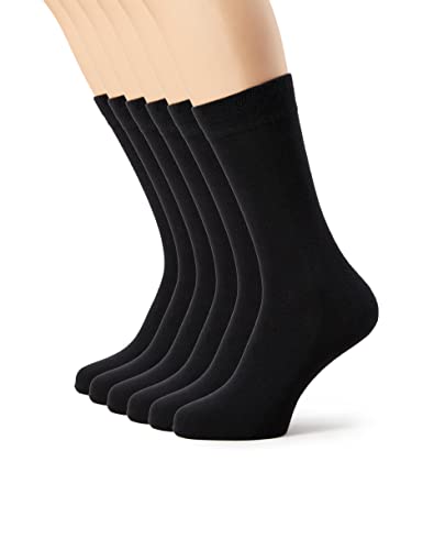 Dim Socken Atmungsaktive Stretch-Baumwolle Multipack Basique Baumwolle Herren x6, Black, 43-46 von DIM