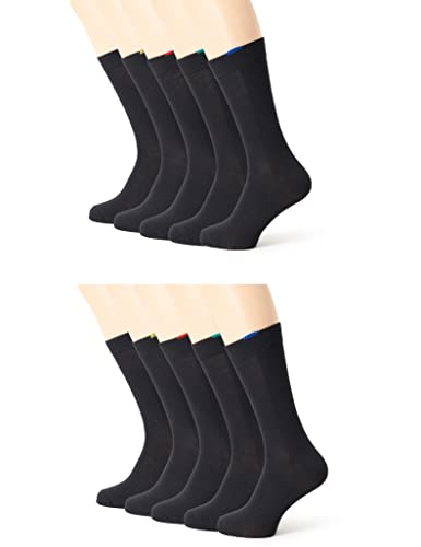 Dim Socken Ecodim Verstärkte Ferse Und Spitze Multipack Herren x10, Black, 43-46 von DIM